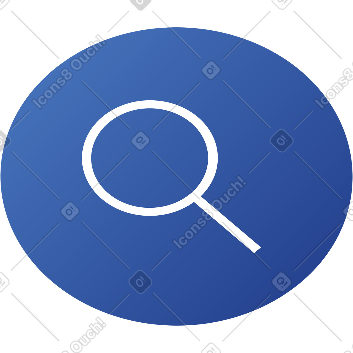 Magnifier icon illustration in PNG, SVG
