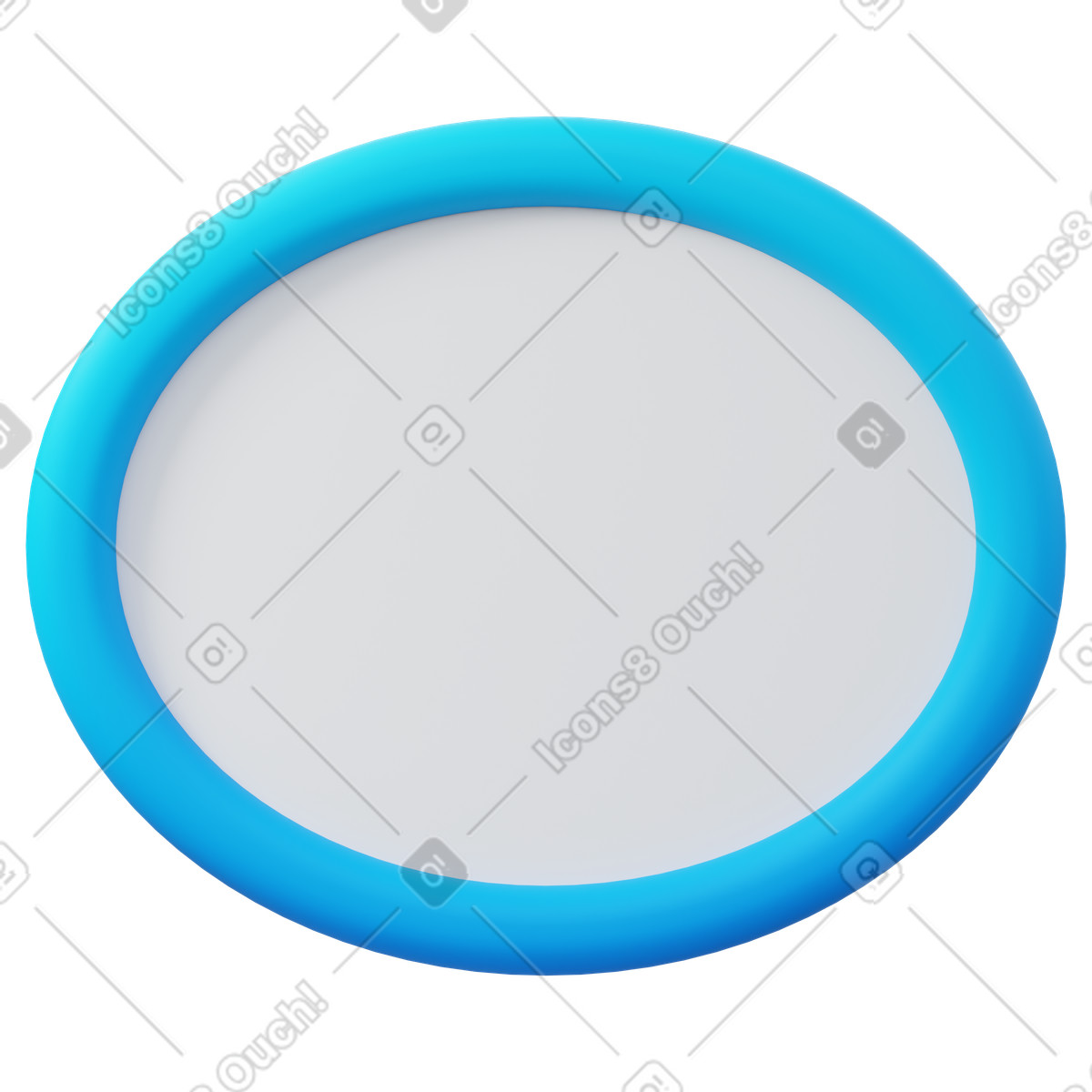 Oval illustration in 3D Fluency style download in PNG, SVG