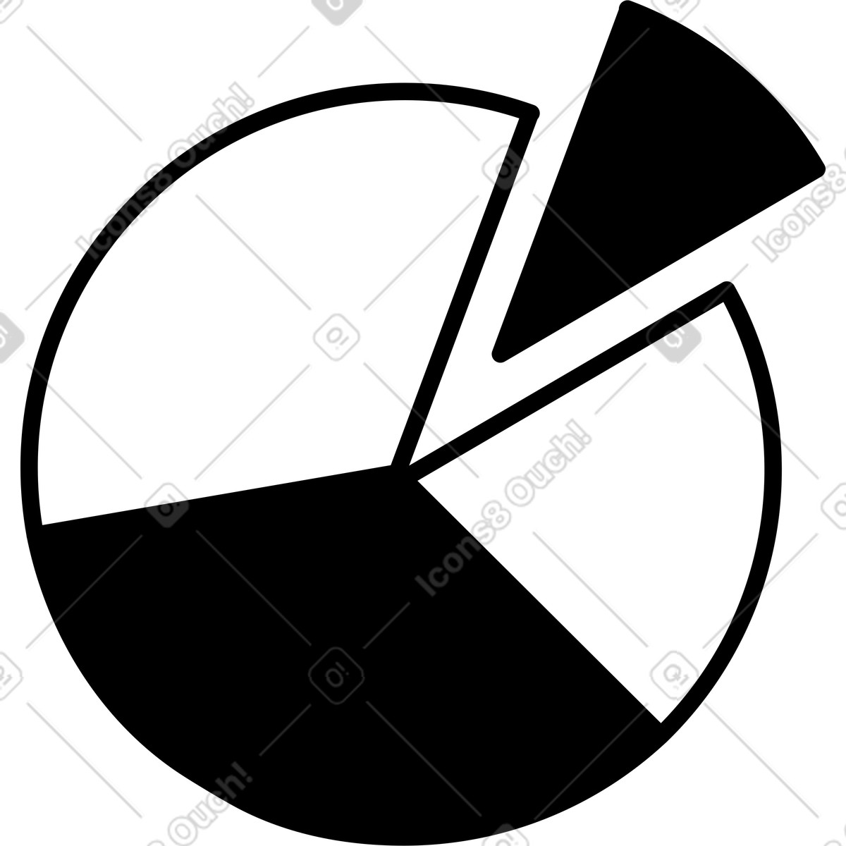 Иллюстрация Finance pie chart highlighting budget allocation among multiple expense categories в стиле Notion Line Art — скачать в форматах PNG, SVG