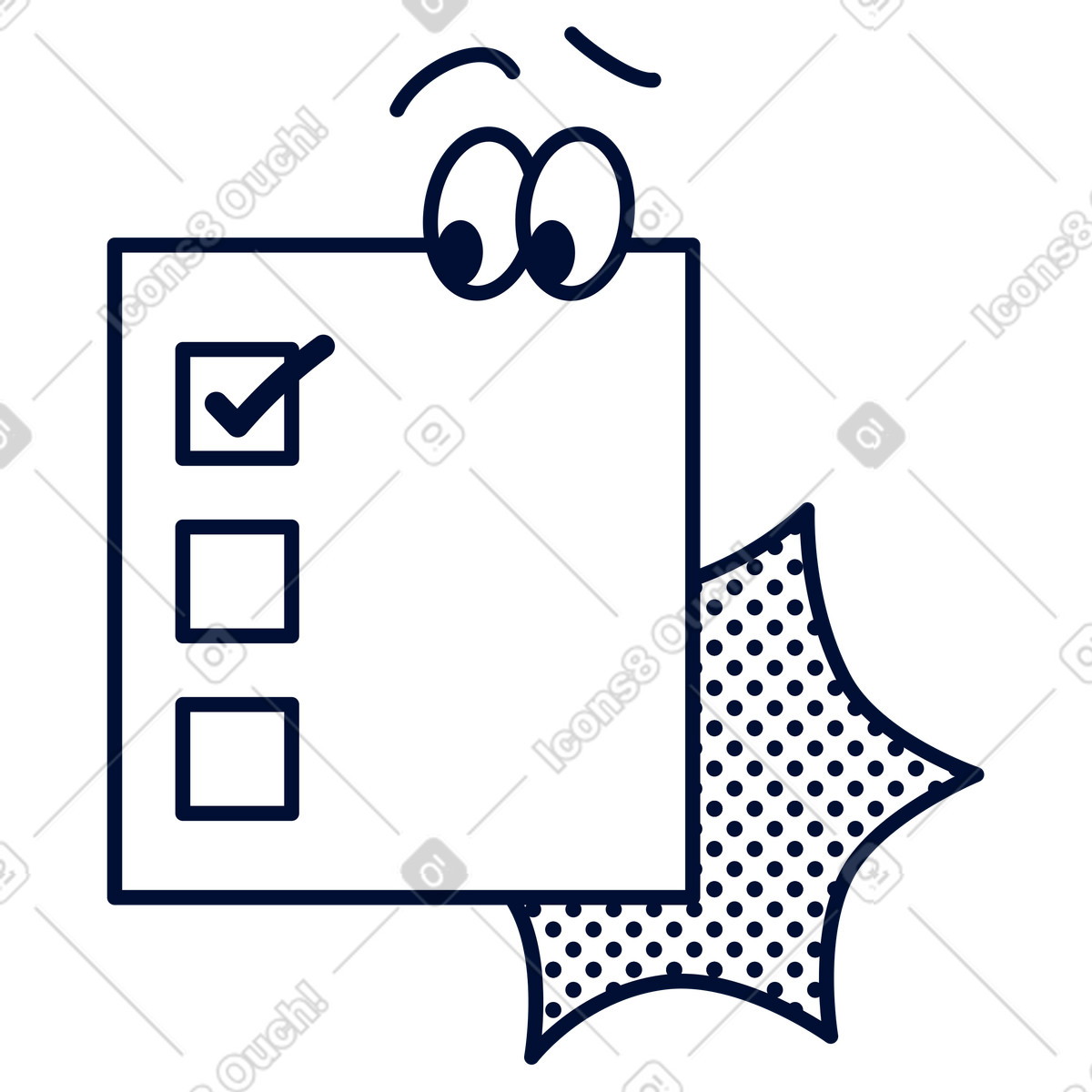 Illustration Task checklist and progress tracking, To-do list completion, Process tracking validation dans le style Blink à télécharger aux formats PNG, SVG