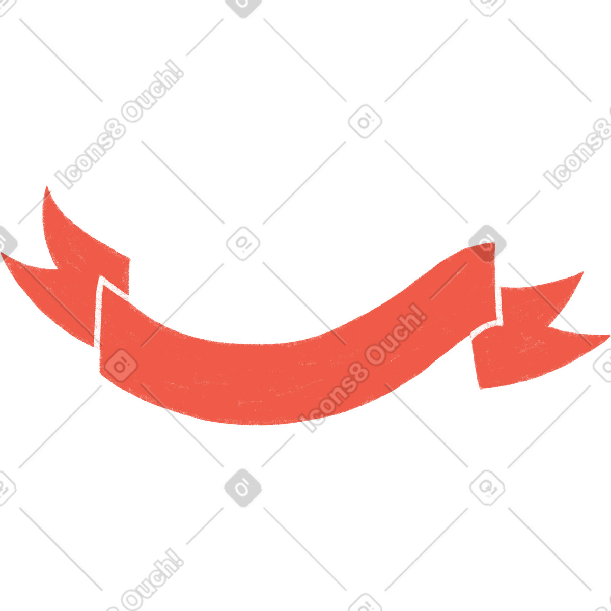 Red ribbon-Illustration im Tutti-Stil als Download in PNG, SVG
