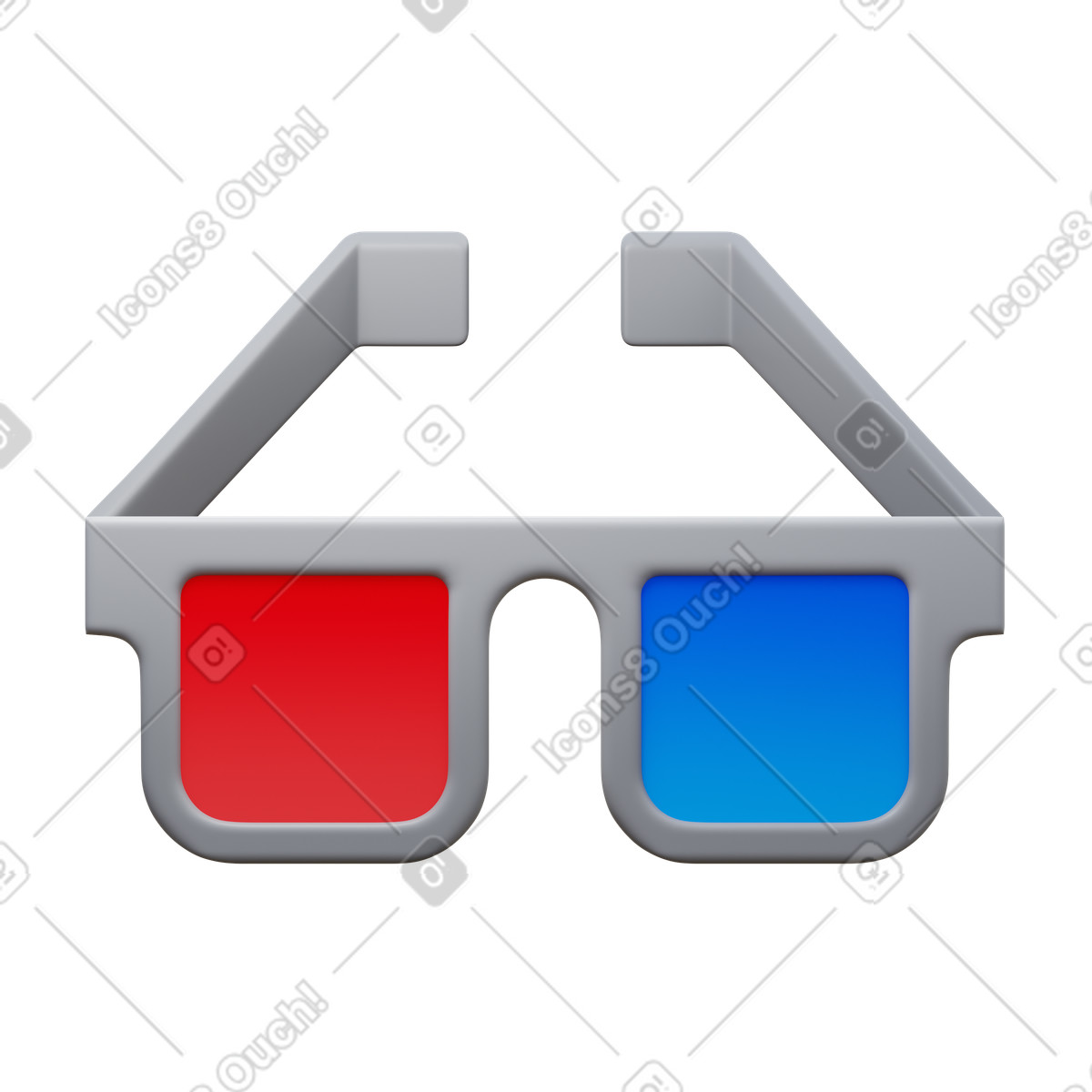 Ilustración Gafas 3d en estilo Fluency a descargar en PNG y SVG