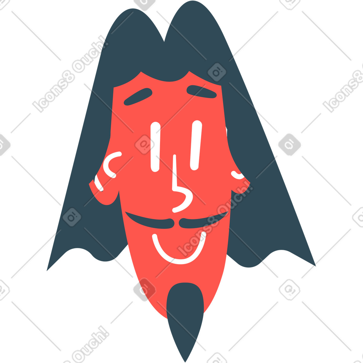 Illustration Tête masculine dans le style Kingdom à télécharger aux formats PNG, SVG