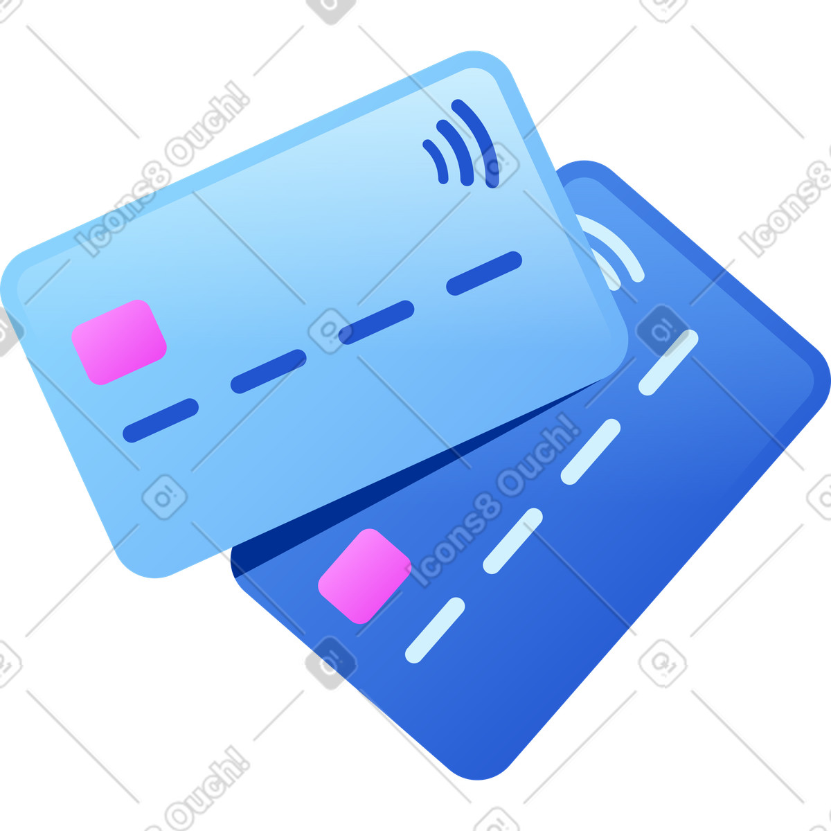 Carta di debito illustrazione in stile Glossy scarica in PNG, SVG