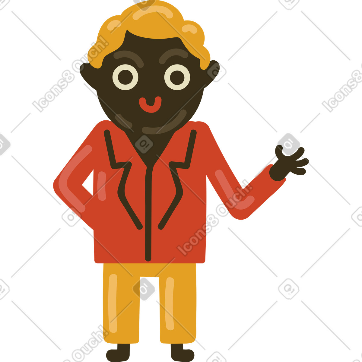 Man in a suit illustration Arabica style download PNG, SVG
