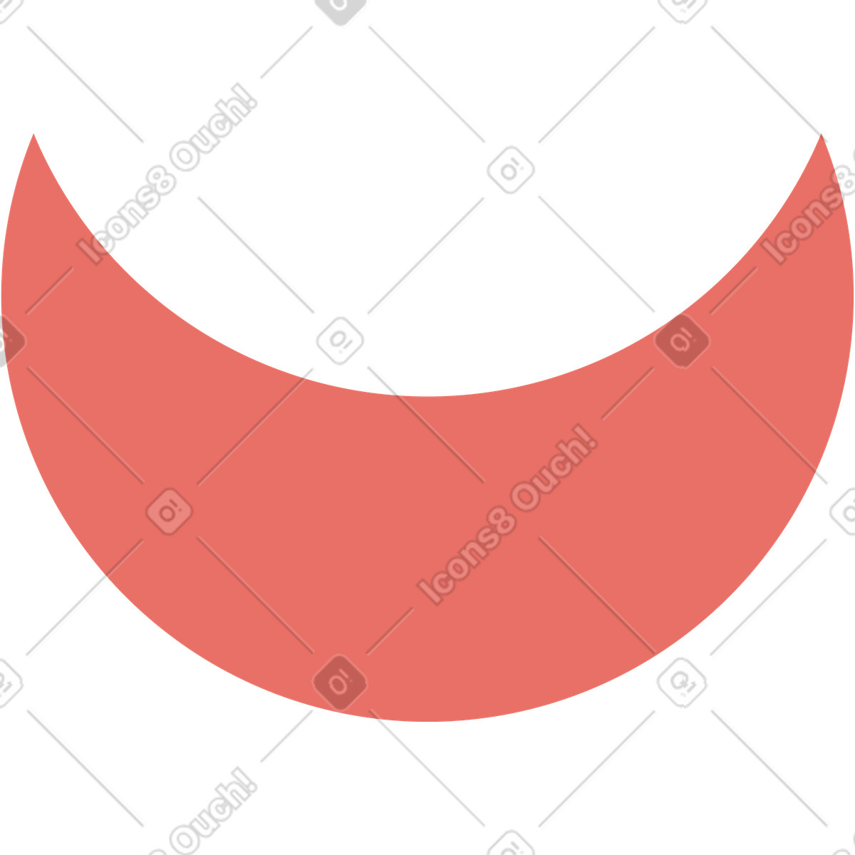 Illustration Pink antique crescent dans le style Marginalia à télécharger aux formats PNG, SVG