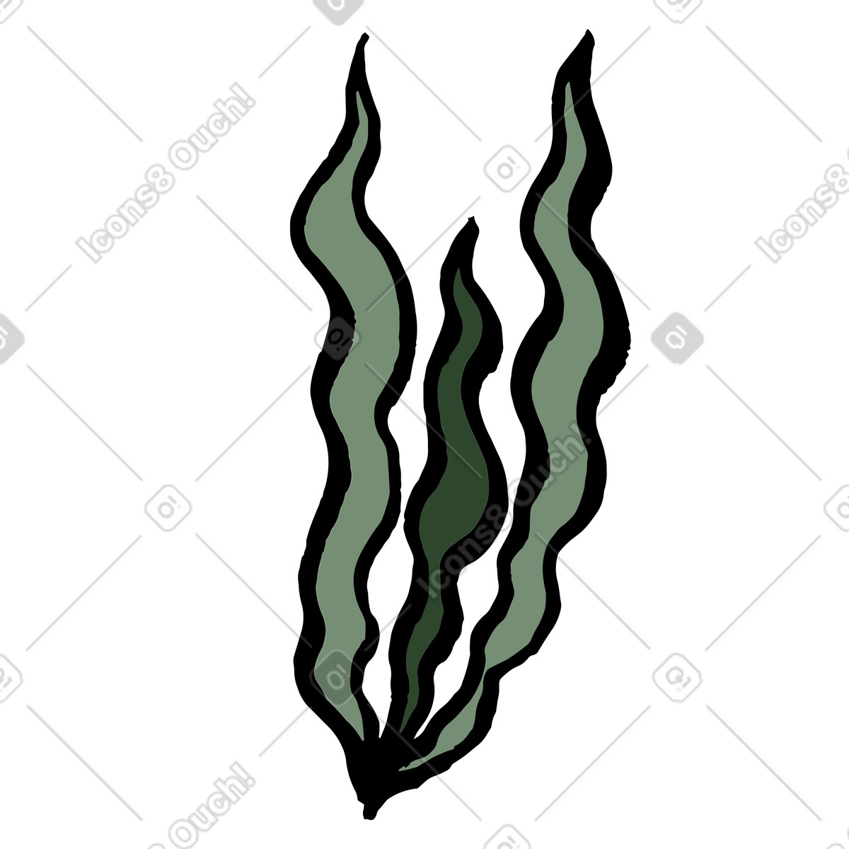 Ilustración Algas marinas en estilo Scandi a descargar en PNG y SVG
