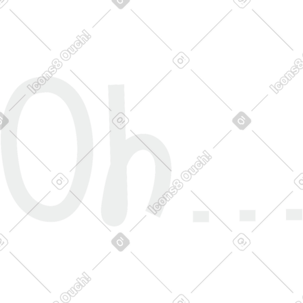 Oh-Illustration im Clip-Stil als Download in PNG, SVG