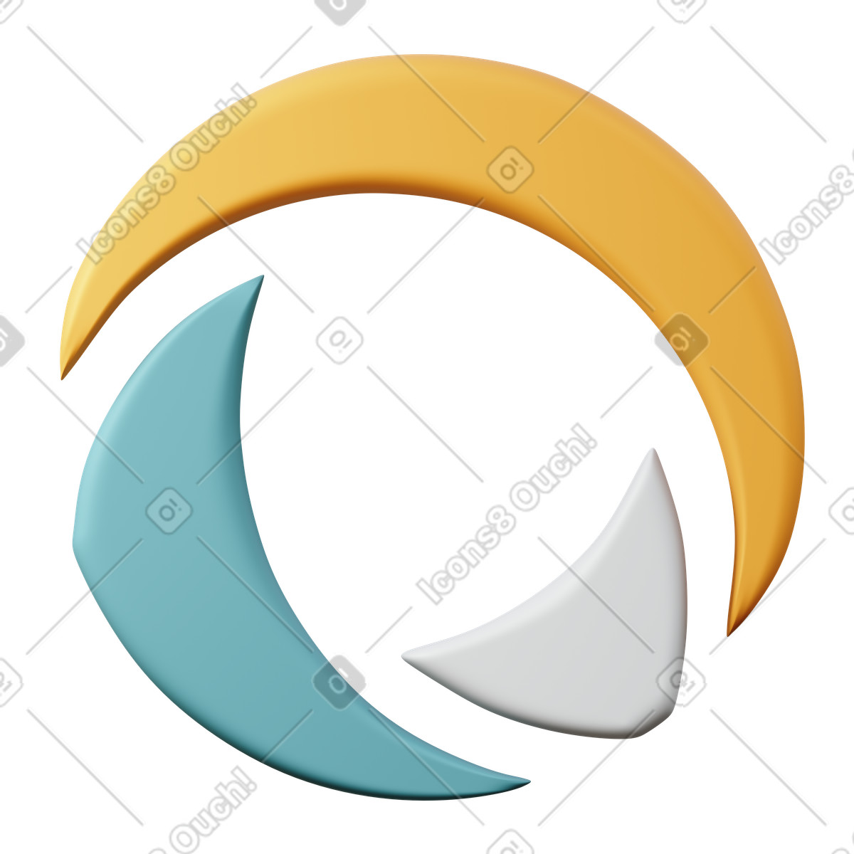 Ilustración Logotipo de alto radio en colores pastel estilo 3D Sugary a descargar PNG y SVG