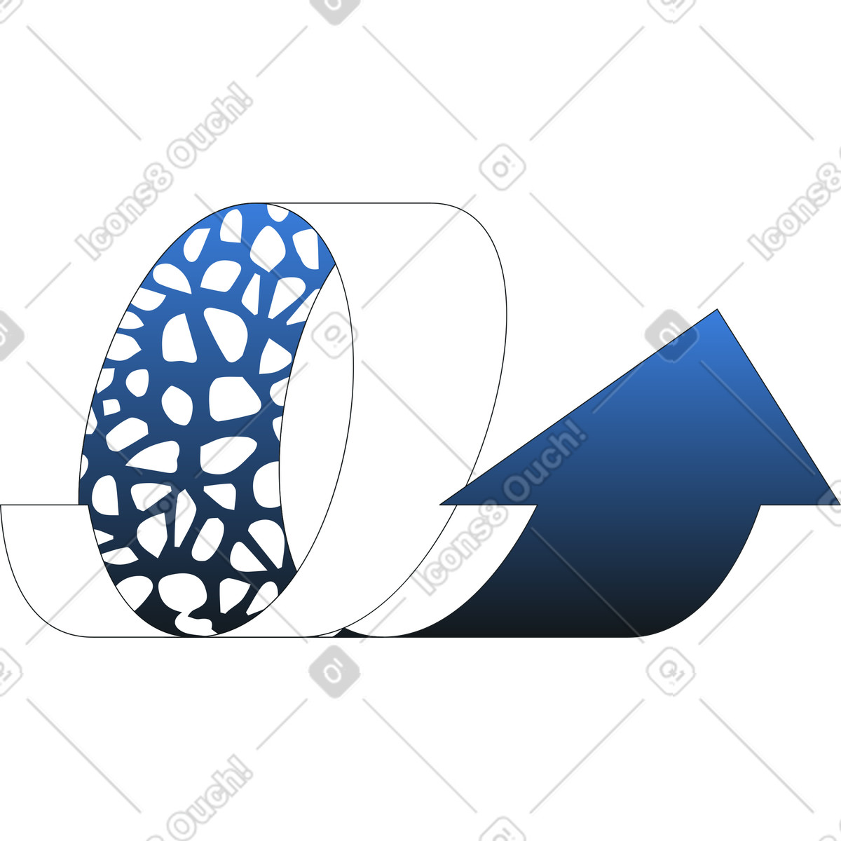Illustration Ruban de texture flèche dans le style Midnight à télécharger aux formats PNG, SVG