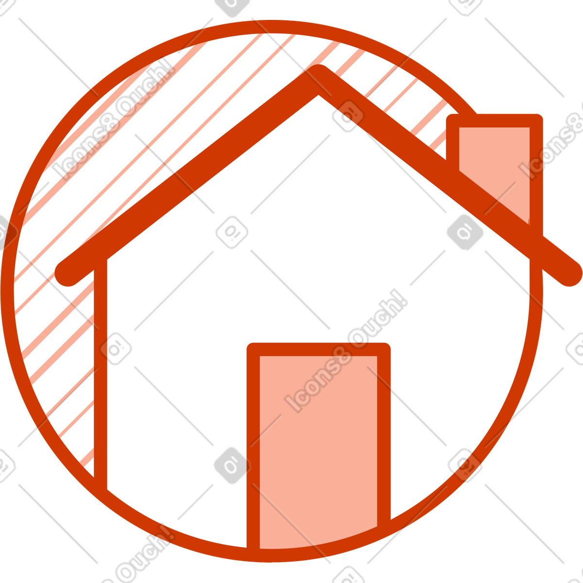 Home illustration in Natty style download in PNG, SVG
