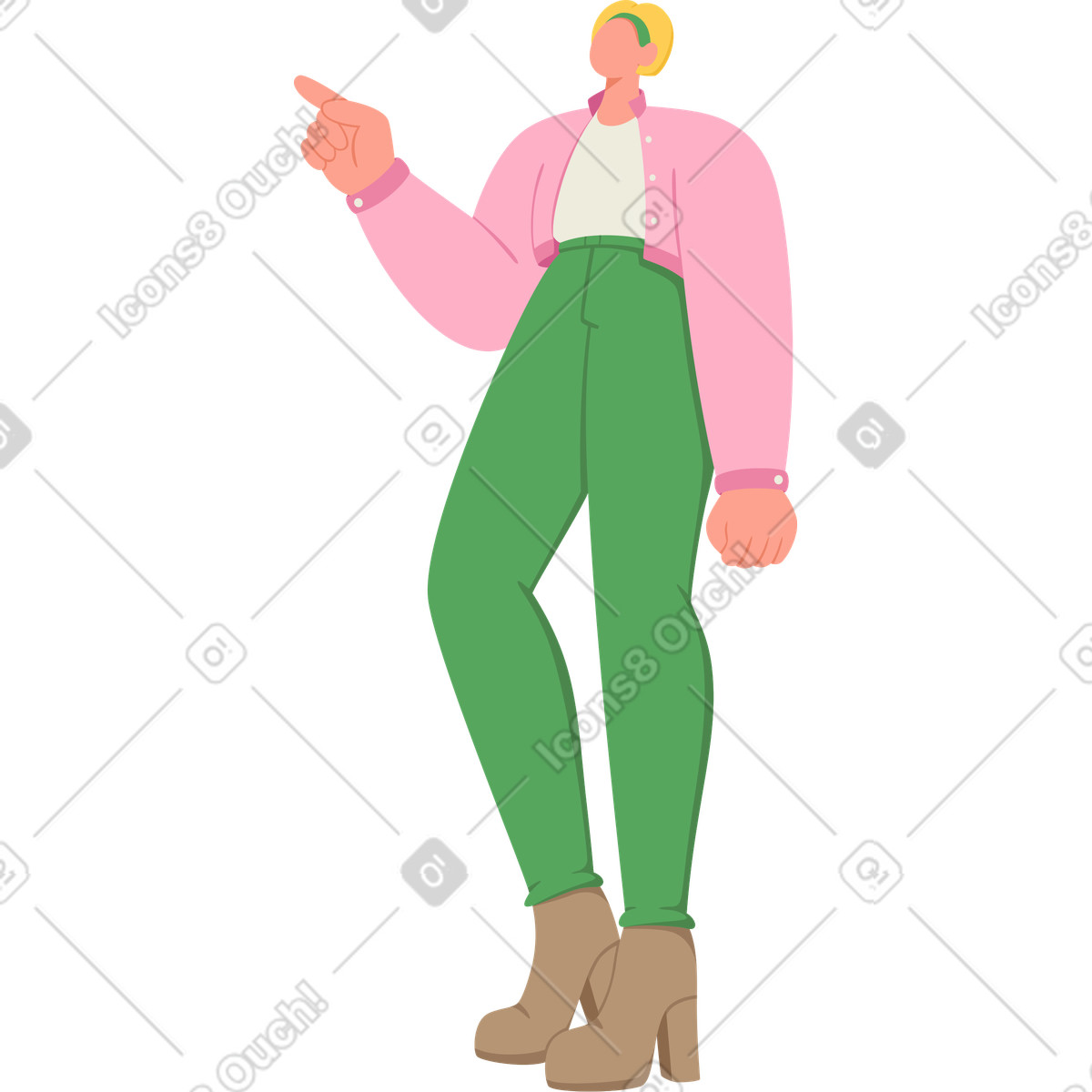 Illustration Femme dans le style Social à télécharger aux formats PNG, SVG