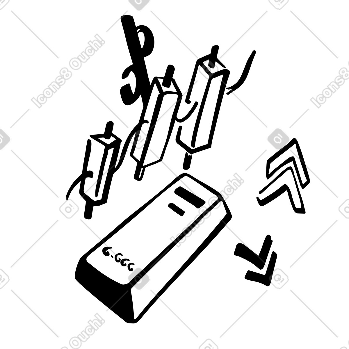 Illustration Investissements sur le marché financier dans style Line à télécharger aux formats PNG, SVG