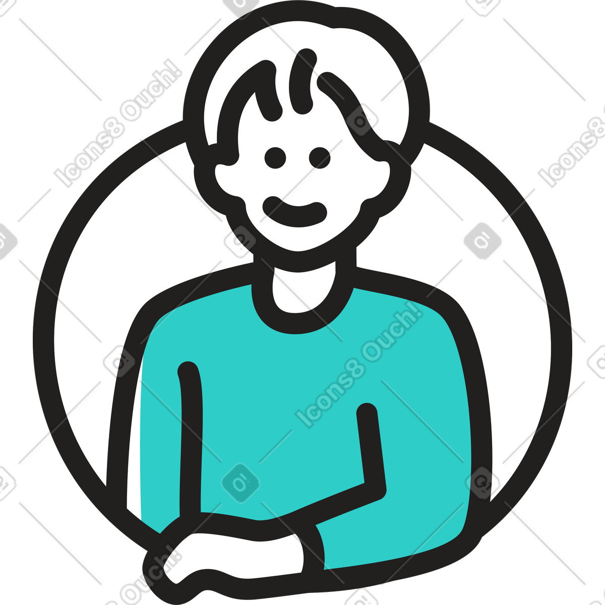 Ilustración Avatar de hombre en estilo Little a descargar en PNG y SVG
