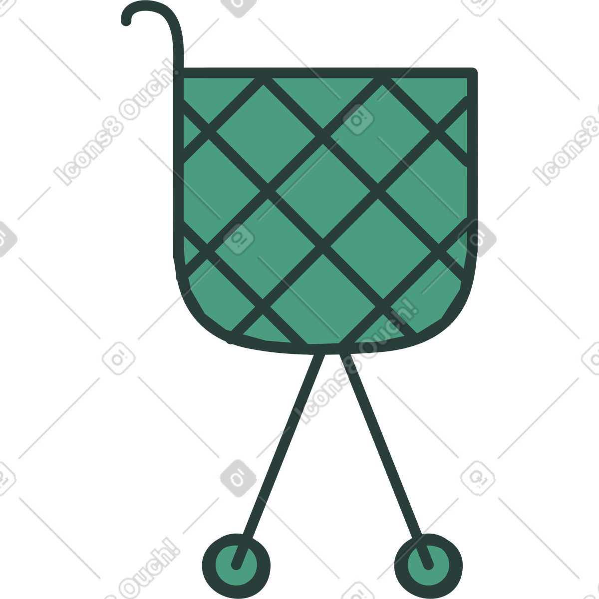 Ilustração de Cesta comida em no estilo Macaroni para baixar em PNG, SVG