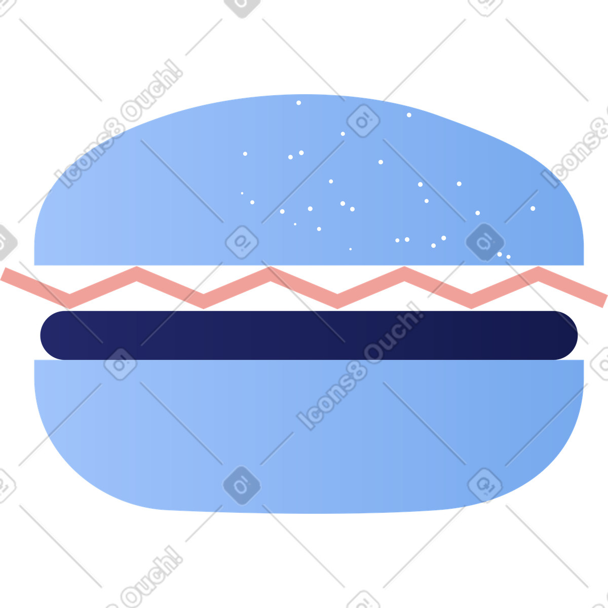 Illustration Burger dans le style Clip à télécharger aux formats PNG, SVG