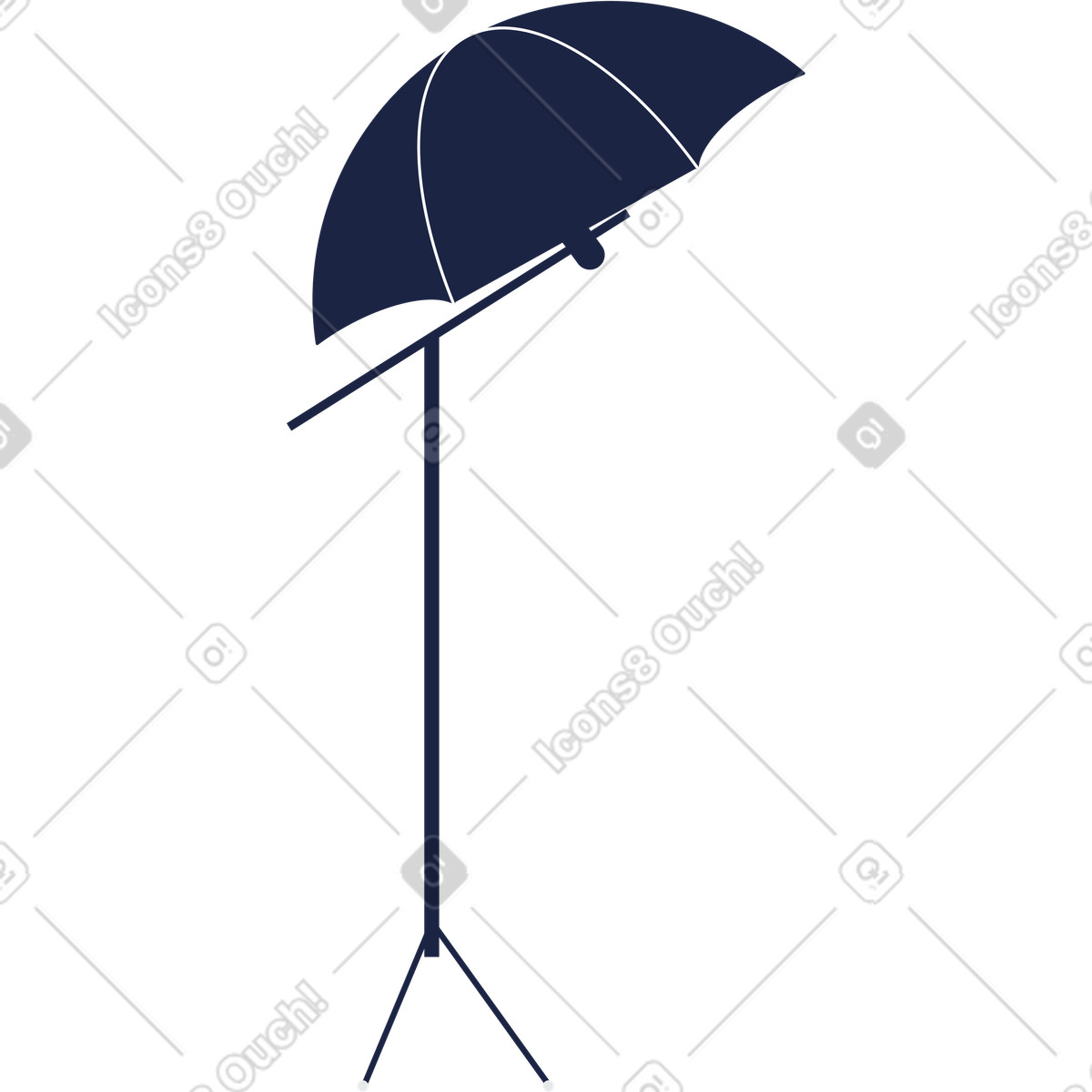 Ilustración Paraguas de estudio fotográfico en estilo Urban Line a descargar en PNG y SVG