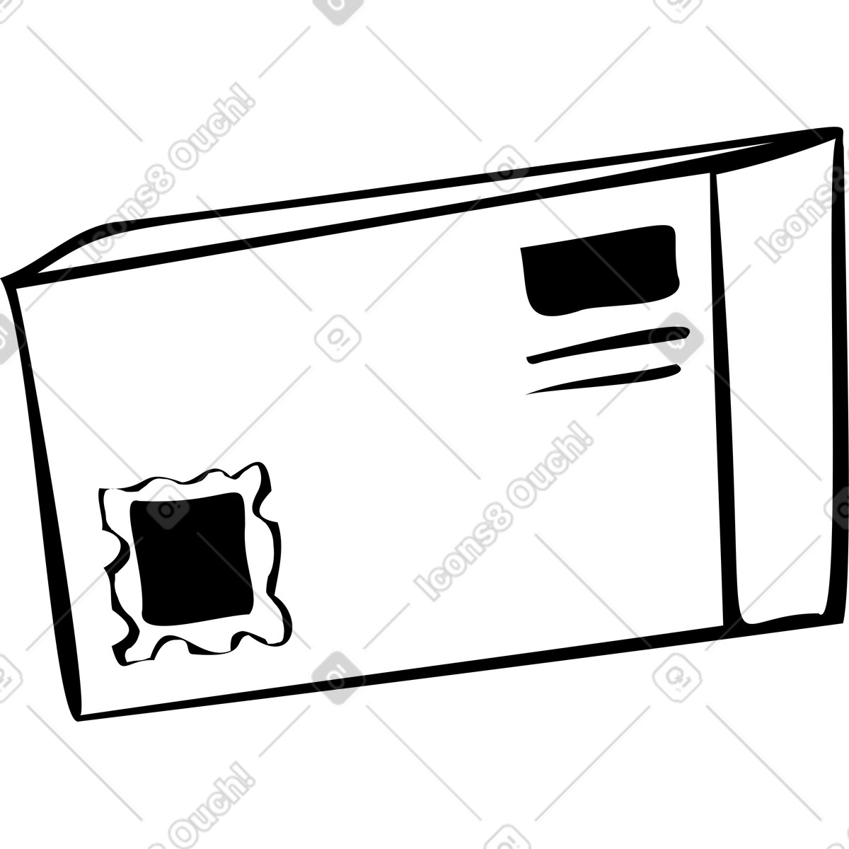 Delivery box illustration in Journal style download in PNG, SVG