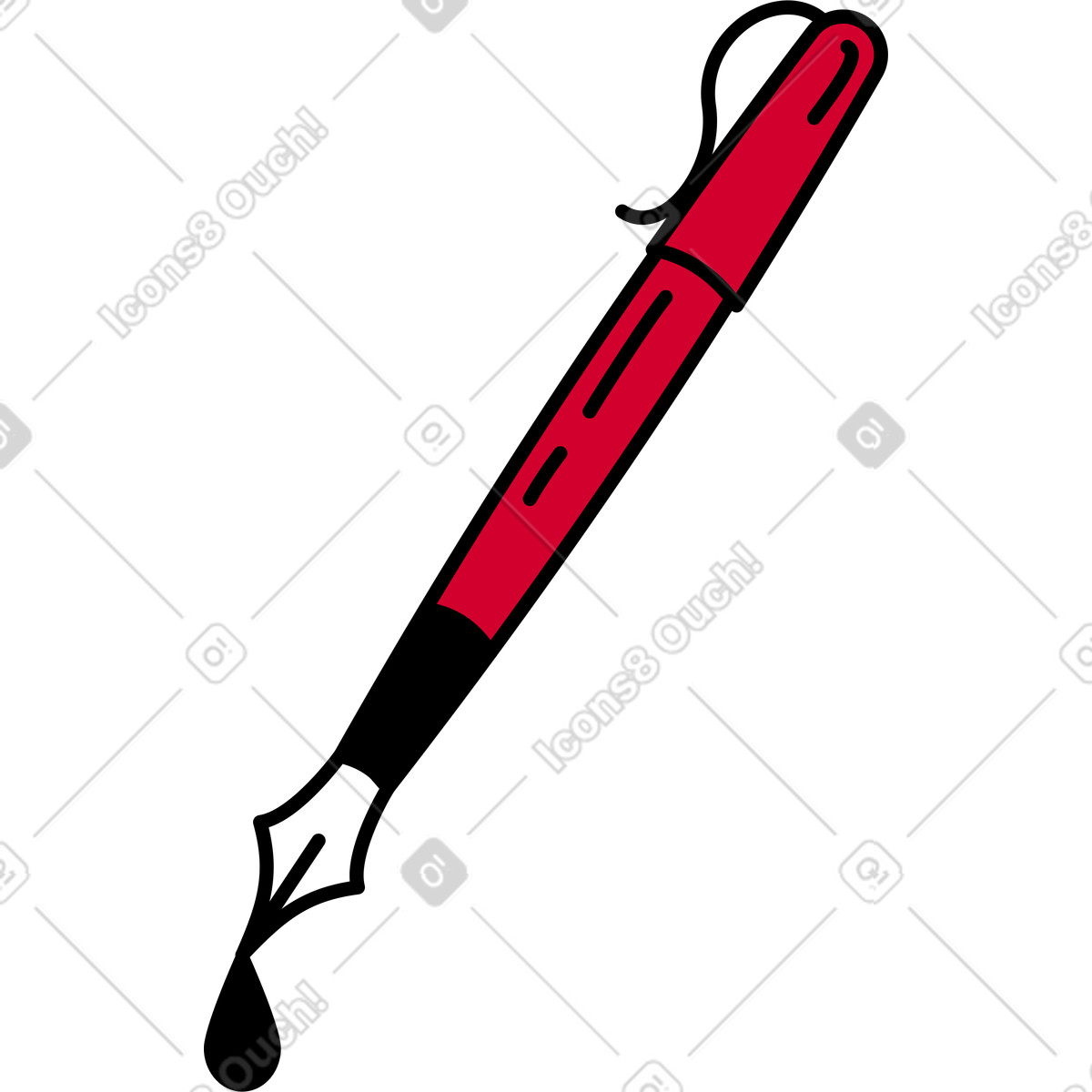 Ruby 스타일의 만년필 일러스트레이션 PNG, SVG 다운로드