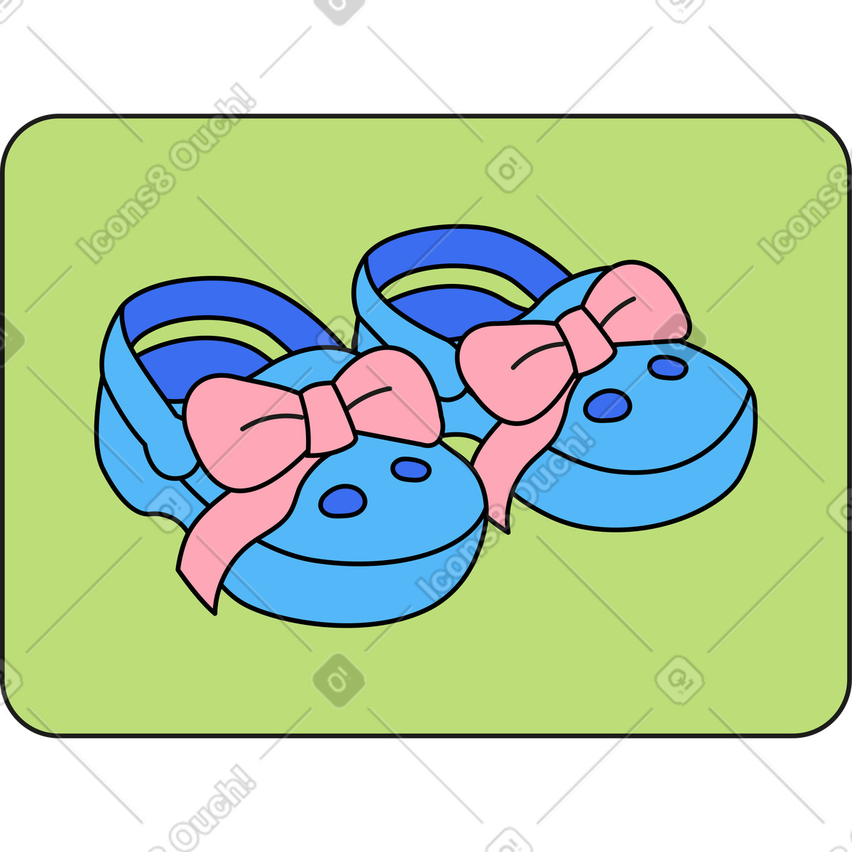 Accessori per scarpe illustrazione in stile Kindy scarica in PNG, SVG