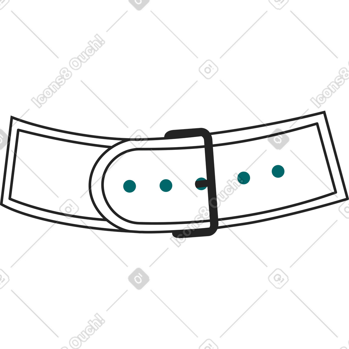 下载 Sammy Line 风格的 搭扣腰带 插画，支持 PNG、SVG 格式