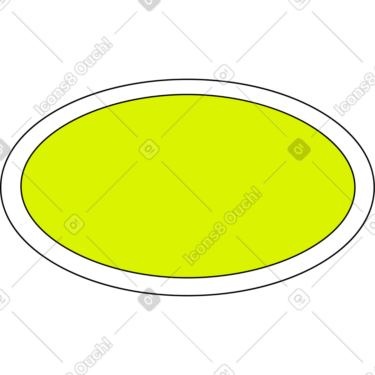 Ovale illustrazione in stile Isometric scarica in PNG, SVG