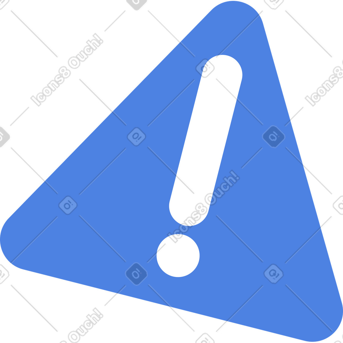 Illustration Triangle avec un point d'exclamation dans le style Network à télécharger aux formats PNG, SVG