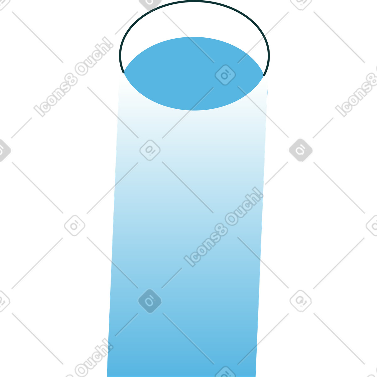 Ilustración Vaso de agua fondo plano en estilo Florid a descargar en PNG y SVG