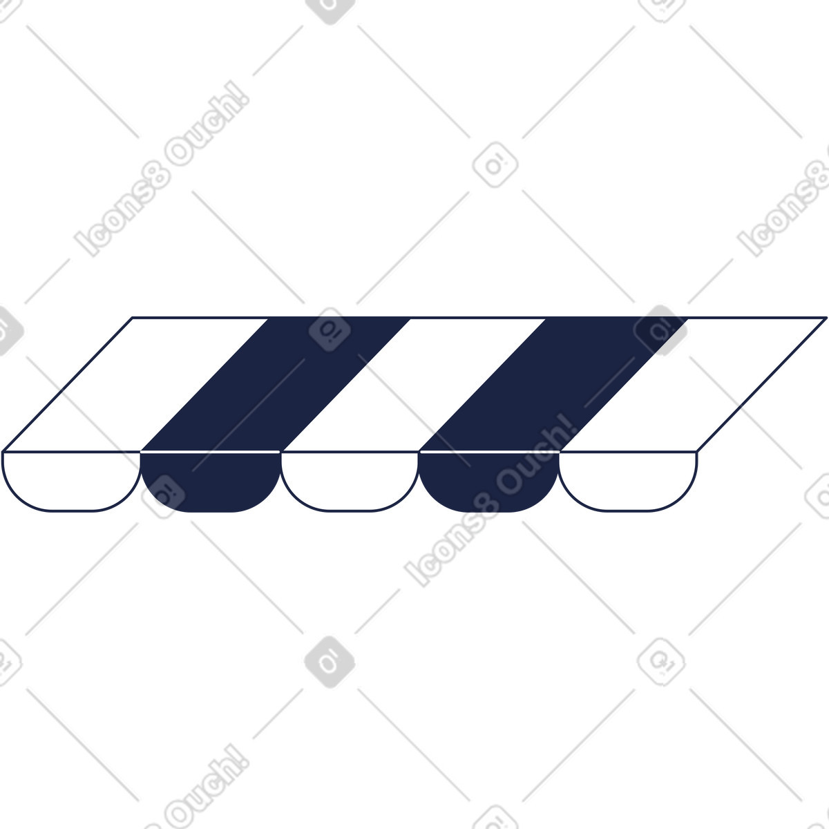Ilustração de Dossel despojado azul em no estilo Urban Line para baixar em PNG, SVG