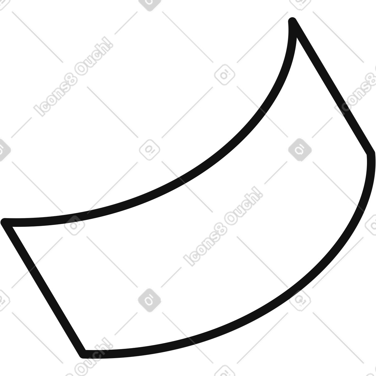 Illustration Confetti paper piece curved shape for party celebration decorations dans le style Main à télécharger aux formats PNG, SVG