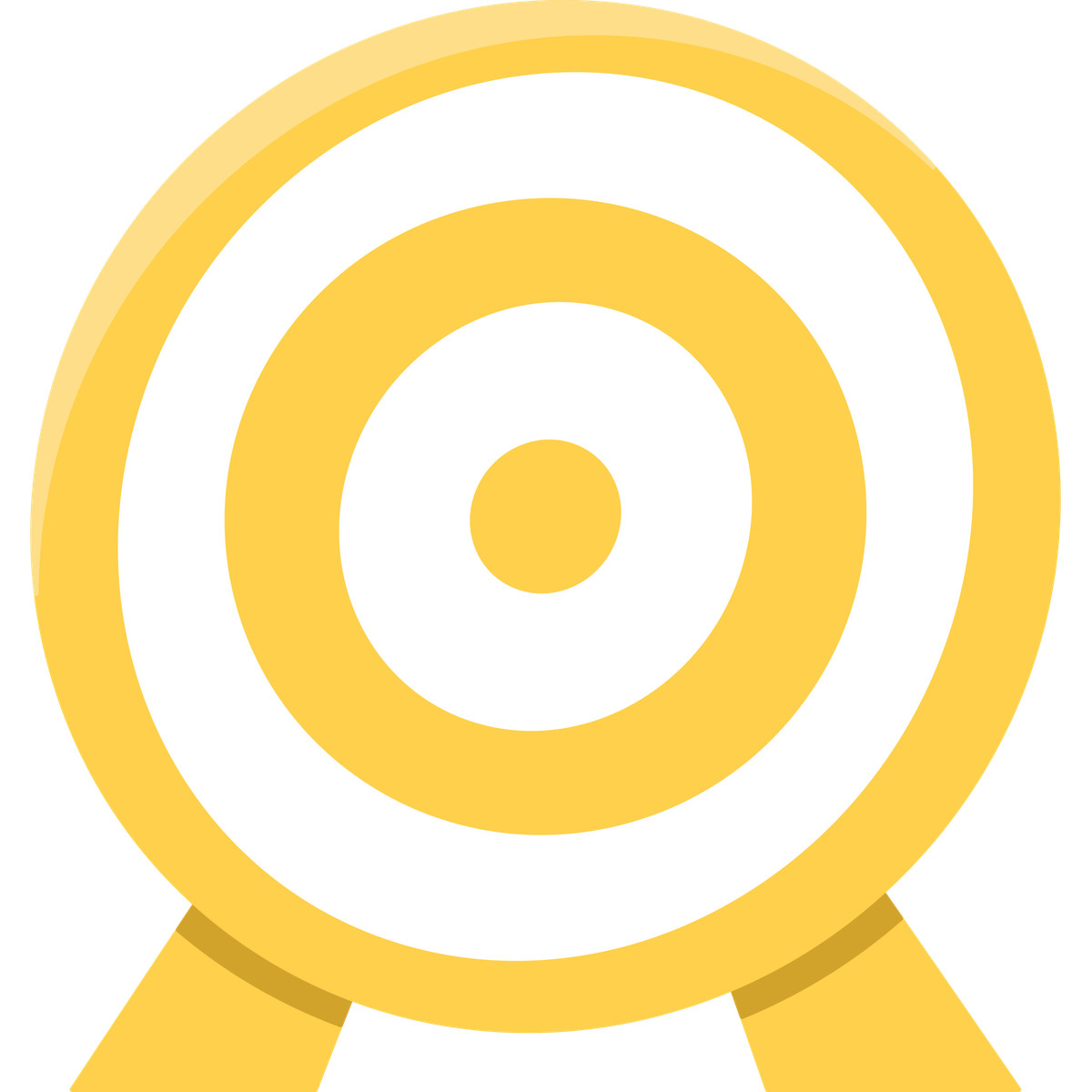 Bouncy 스타일의 Yellow target 일러스트레이션 PNG, SVG 다운로드