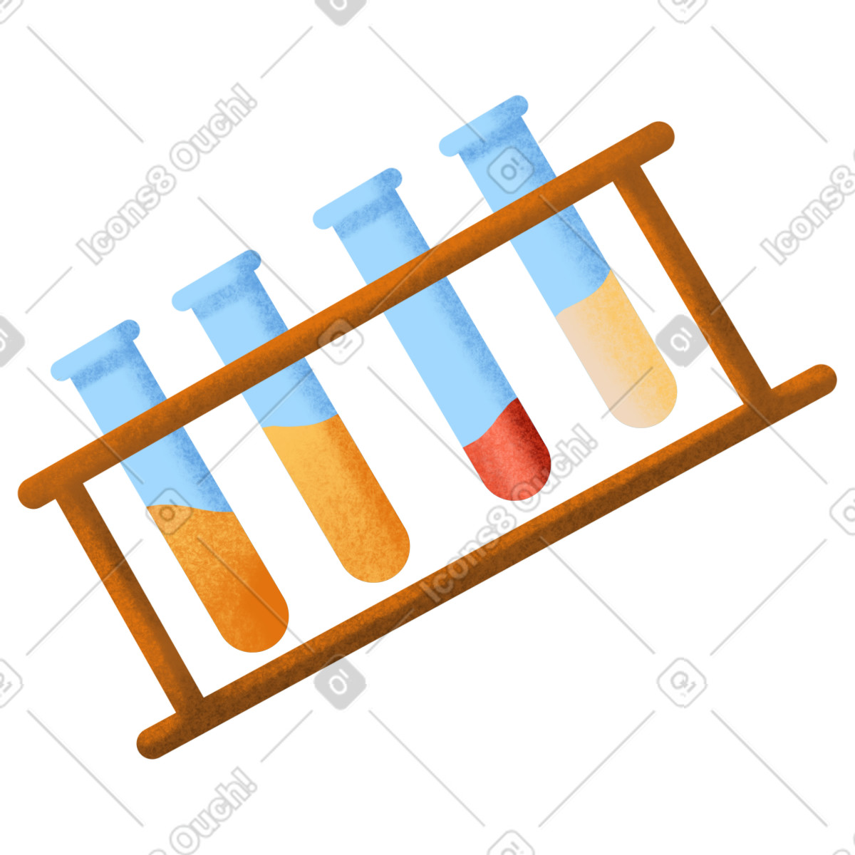 Laboratory flasks with liquids illustration in Gleam style download in PNG, SVG