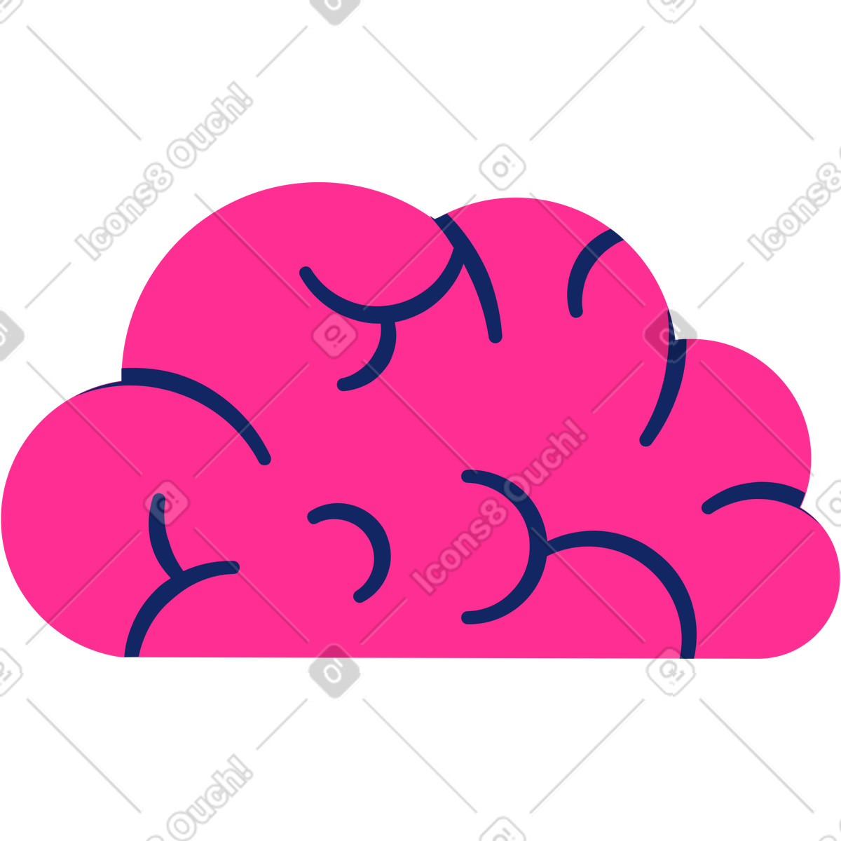 Ilustración Cerebro en estilo Cyborg a descargar en PNG y SVG