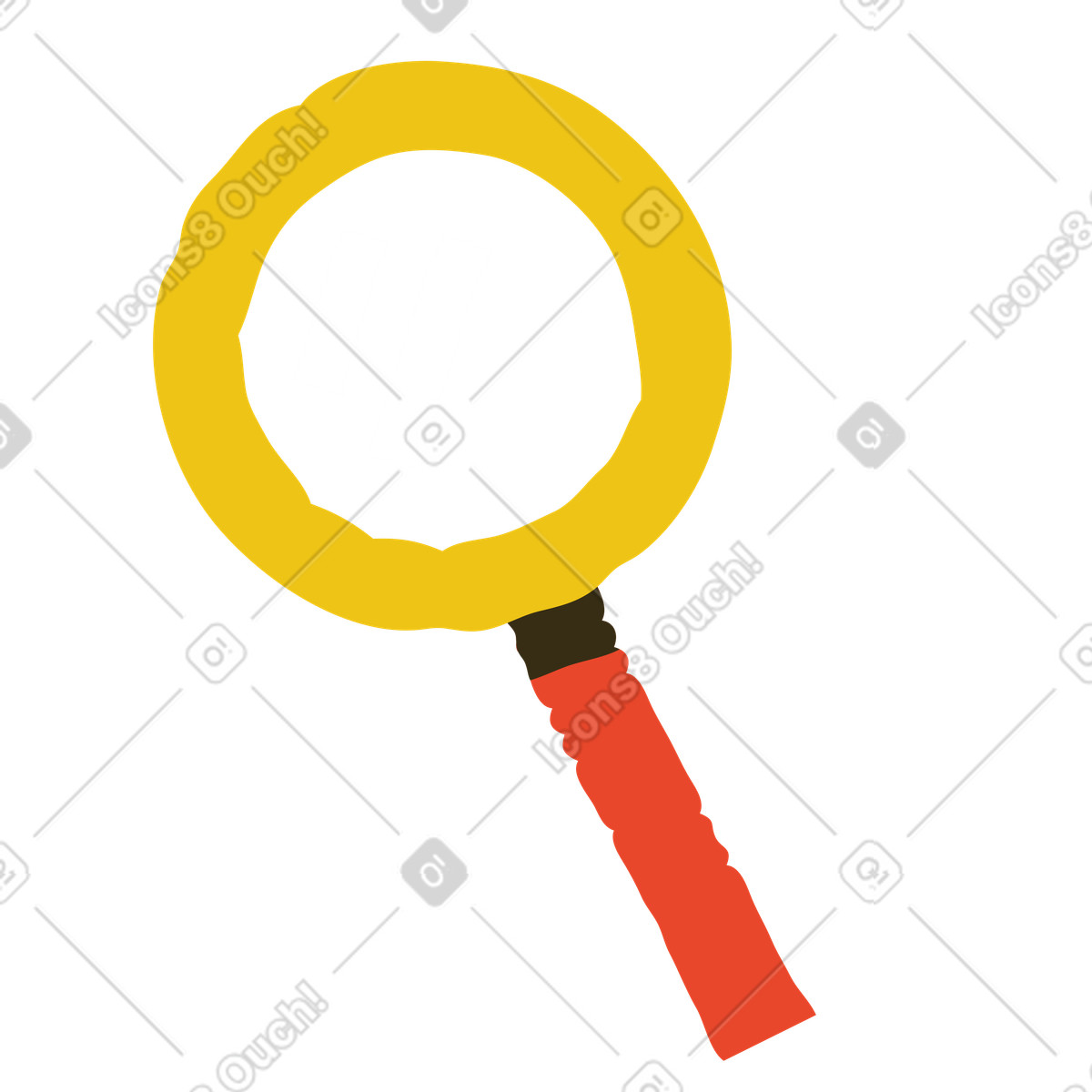 Ilustración Lupa en estilo Bermuda a descargar en PNG y SVG