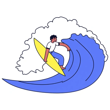 A surfer expertly riding a gnarly, towering wave in the ocean