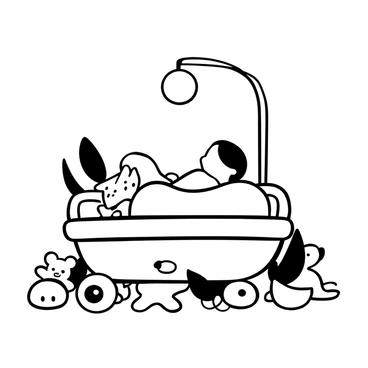 A "newborn" peacefully sleeping in a "hospital bassinet." The bassinet has a white, soft blanket draped over it. Surrounding the bassinet are various "soft toys" including a teddy bear, a bunny, and a plush elephant. The toys are positioned around the edges of the bassinet, creating a cozy atmosphere. The scene is set in a hospital room, with a gentle light illuminating the bassinet from above.
