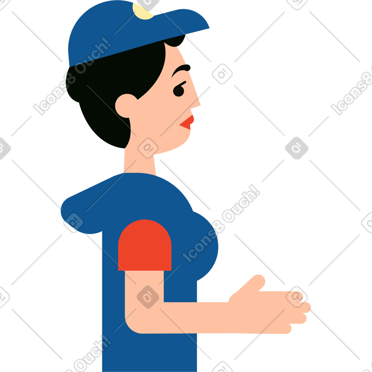 Illustration Vendeur dans le style Polar à télécharger aux formats PNG, SVG