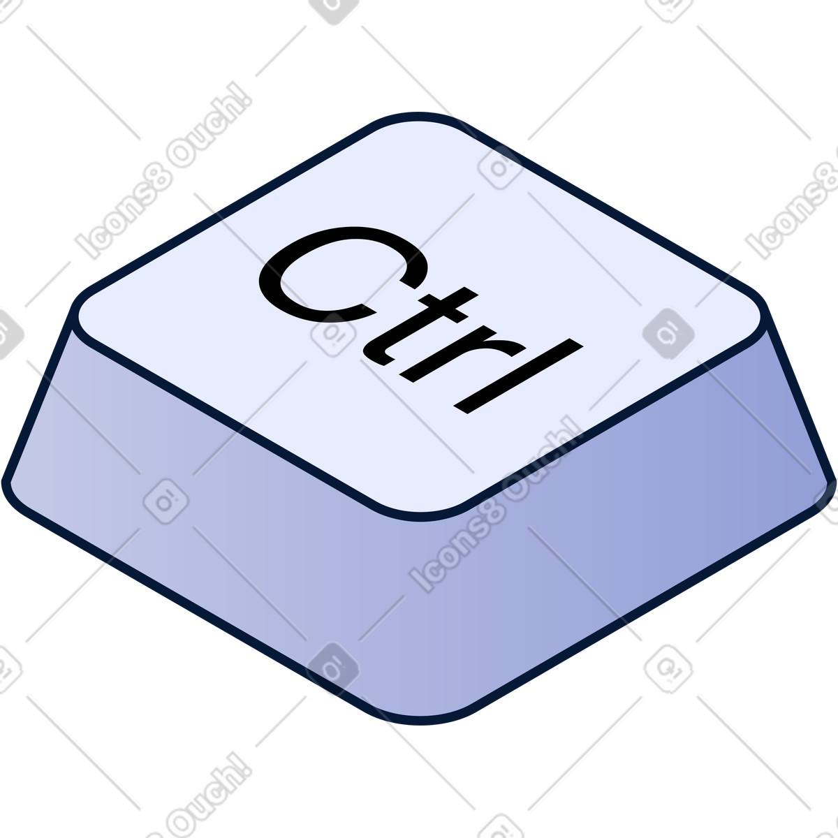 Illustration Touche ctrl dans le style Neat à télécharger aux formats PNG, SVG