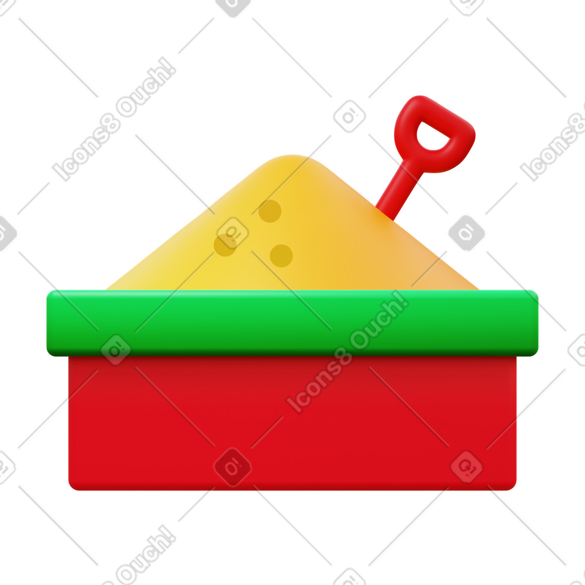 Illustration Sandbox dans le style 3D Fluency à télécharger aux formats PNG, SVG