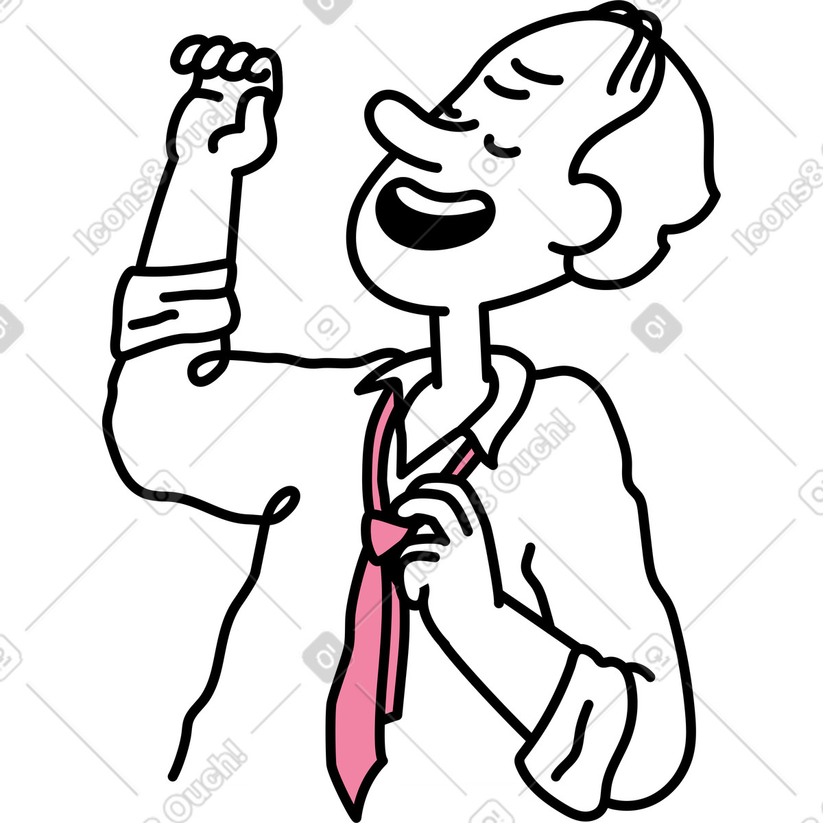 Ilustração de Homem aquecido em no estilo Notes para baixar em PNG, SVG