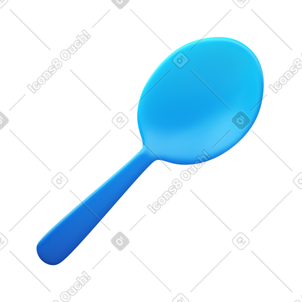 3D Fluency 스타일의 Spoon 일러스트레이션 PNG, SVG 다운로드