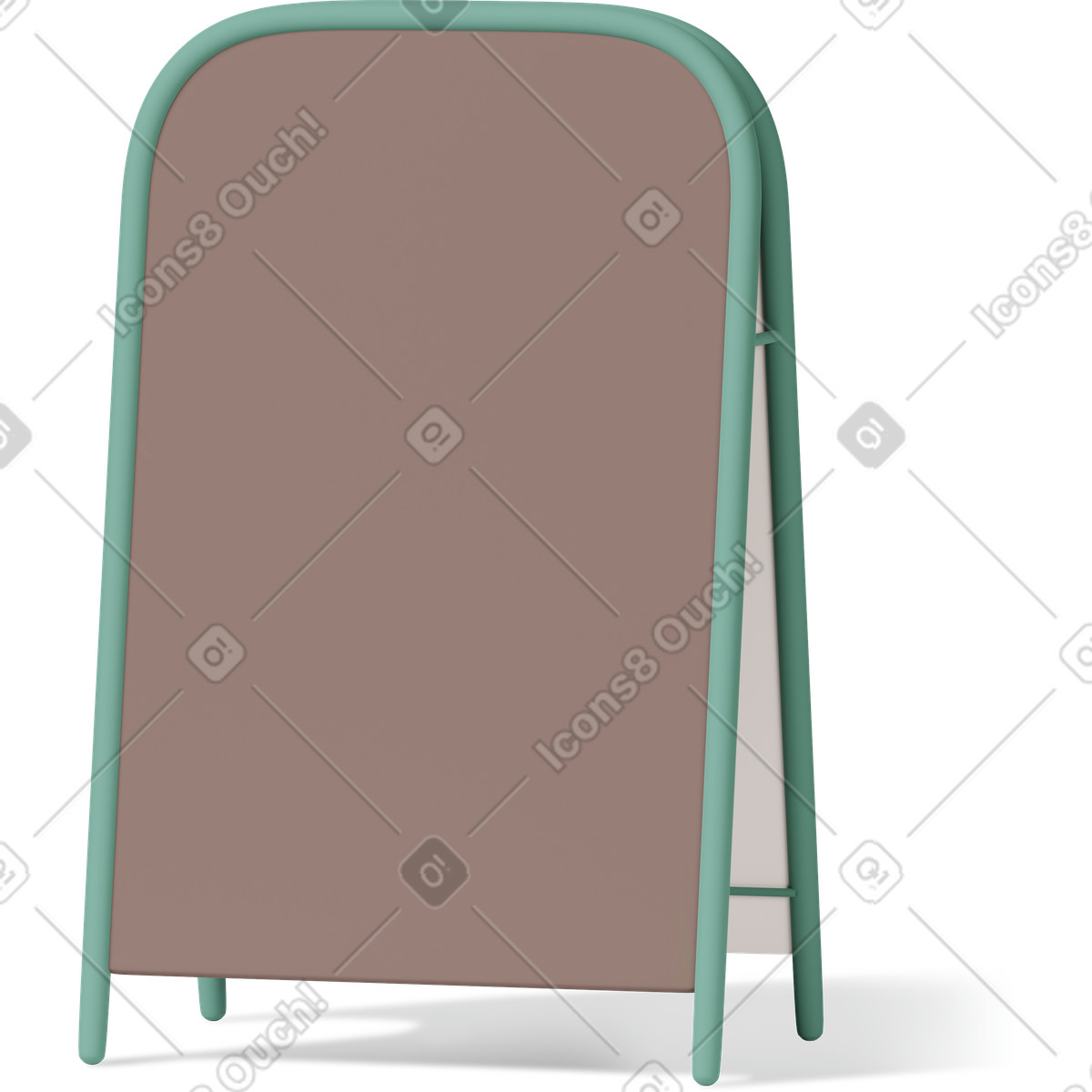 Иллюстрация Green pavement sign board в стиле 3D Casual life — скачать в форматах PNG, SVG