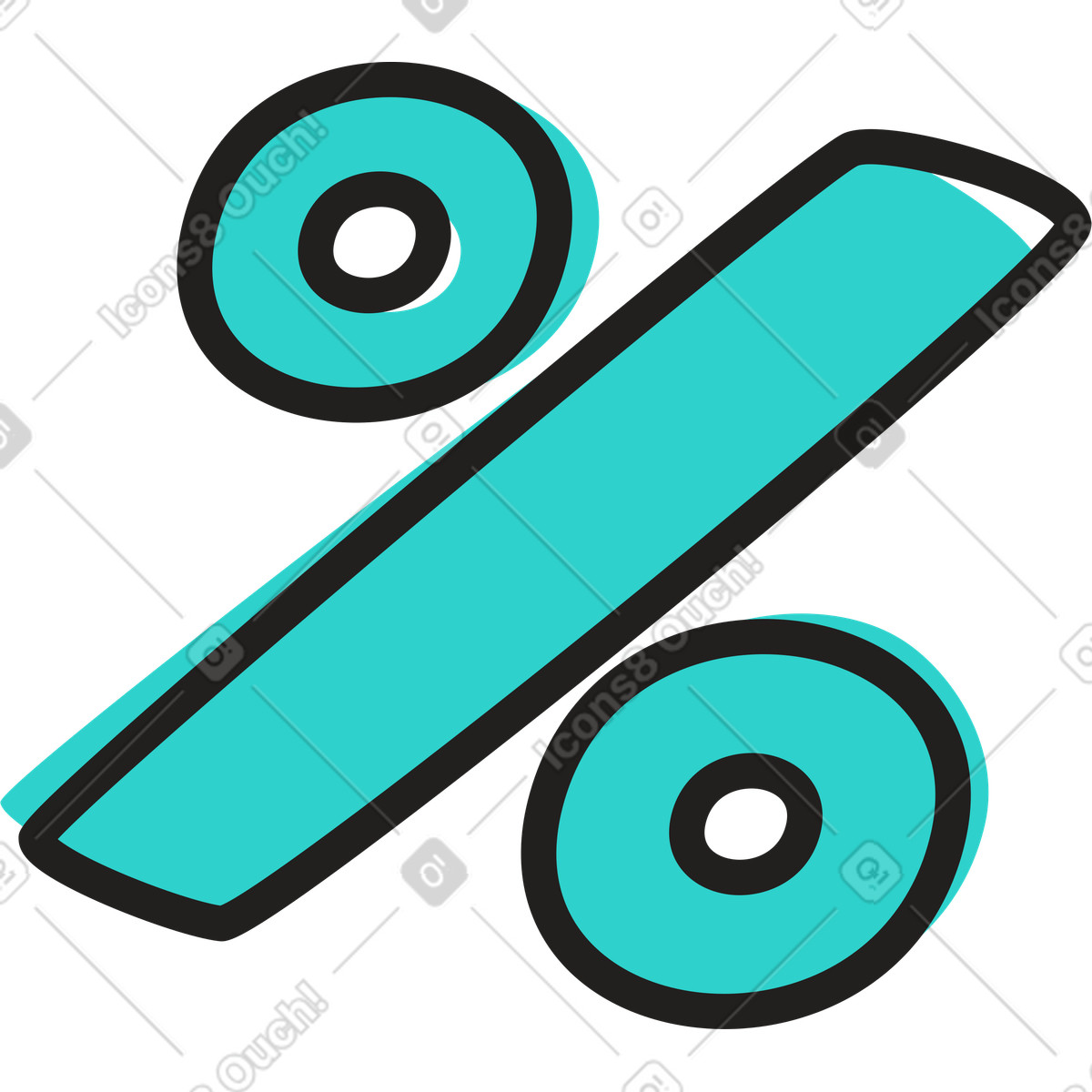 Ilustración Por ciento en estilo Little a descargar en PNG y SVG