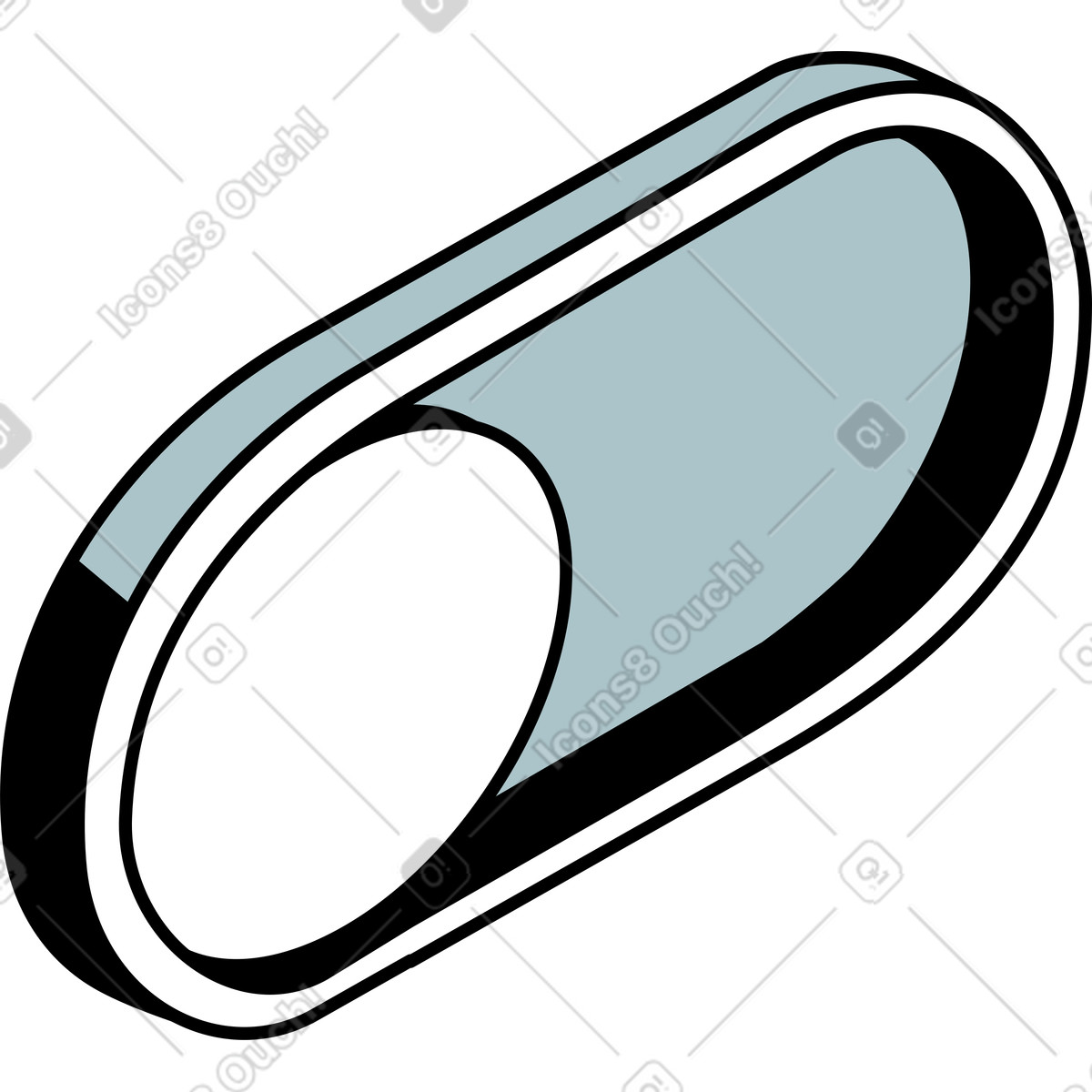 Slider button illustration in Isometric style download in PNG, SVG