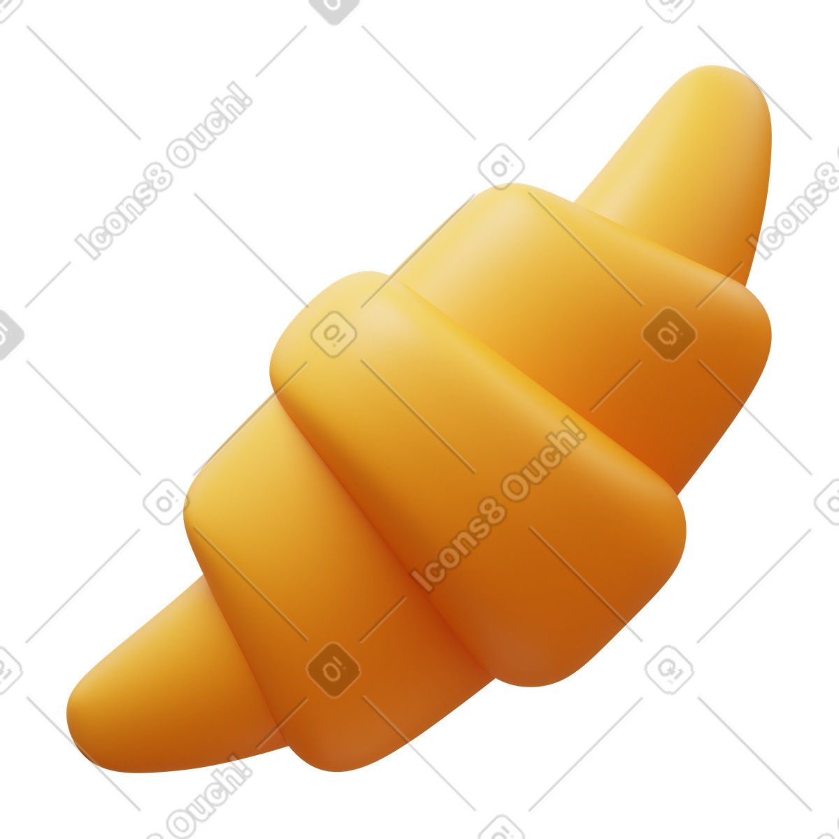 Illustration Croissant dans le style 3D Fluency à télécharger aux formats PNG, SVG