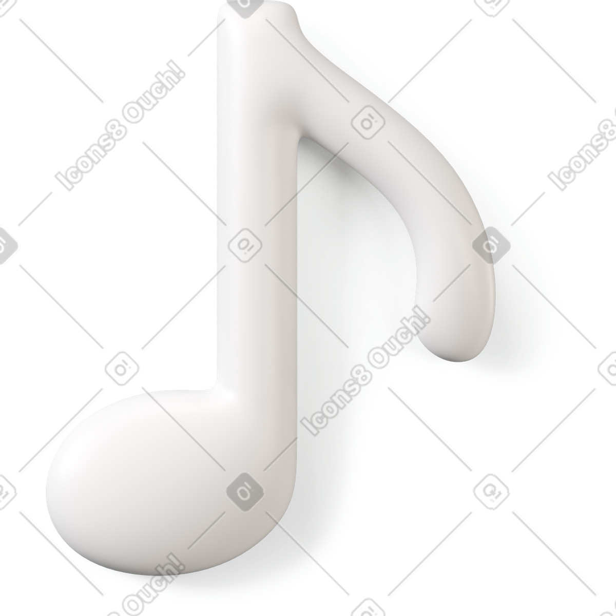 Illustration Note musicale dans le style 3D Buddy à télécharger aux formats PNG, SVG