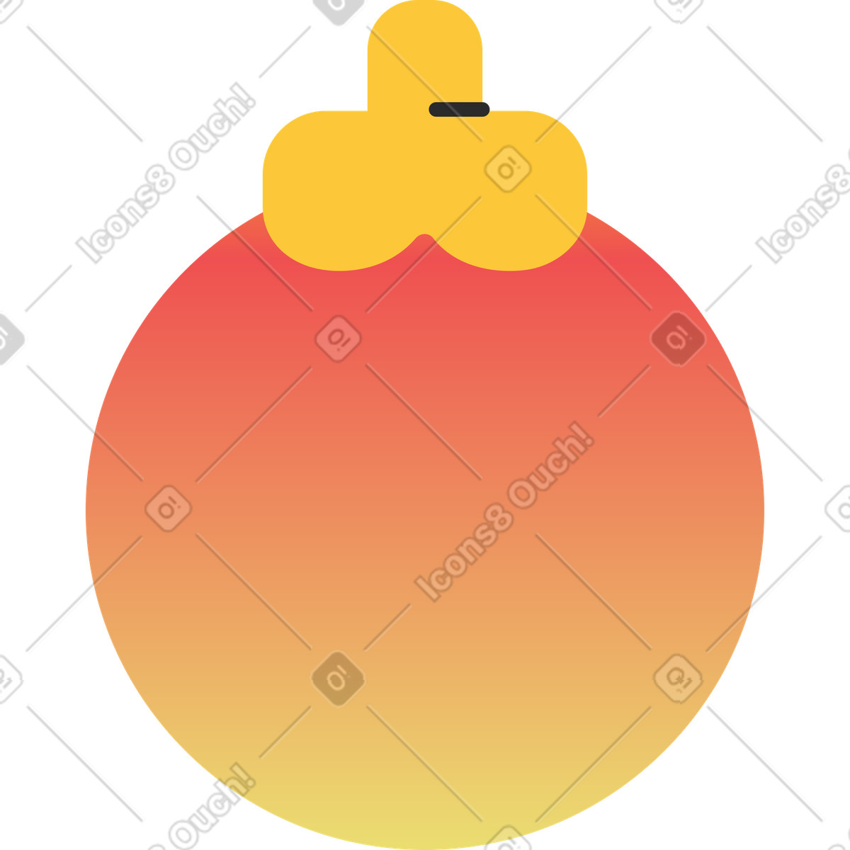 下载 Marginalia 风格的 Orange christmas ball 插画，支持 PNG、SVG 格式