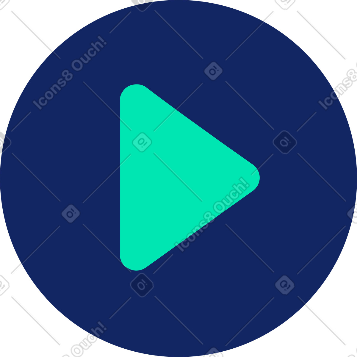 Ilustración Botón de play en estilo Cyborg a descargar en PNG y SVG