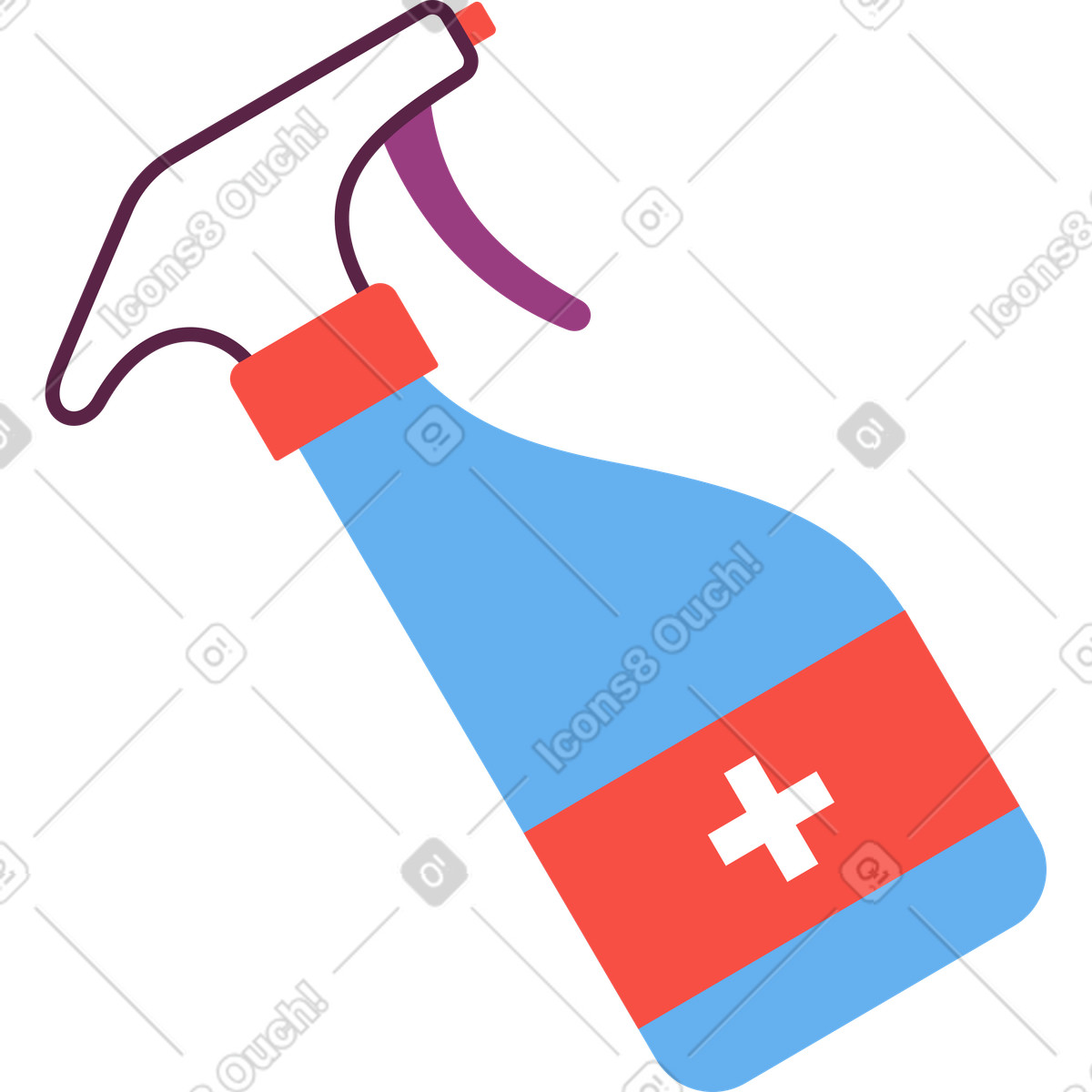 Ilustración Botella de spray en estilo Sammy a descargar en PNG y SVG