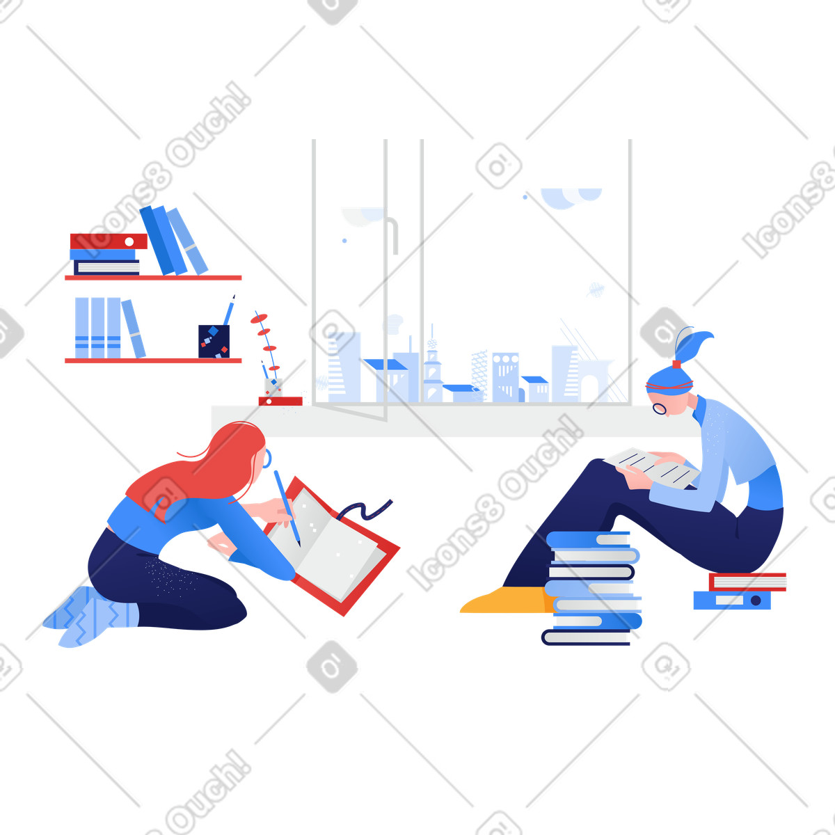 Beschäftige dich isoliert-Illustration im Clip-Stil als Download in PNG, SVG